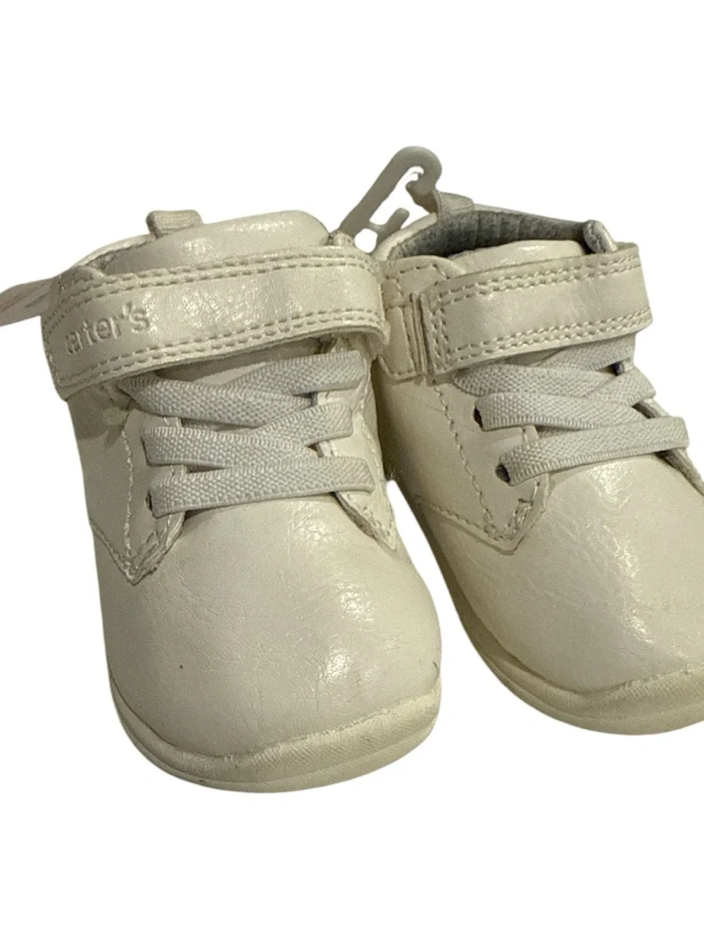 Carter's Cream Baby Walker Boots with Hook-and-Loop Strap